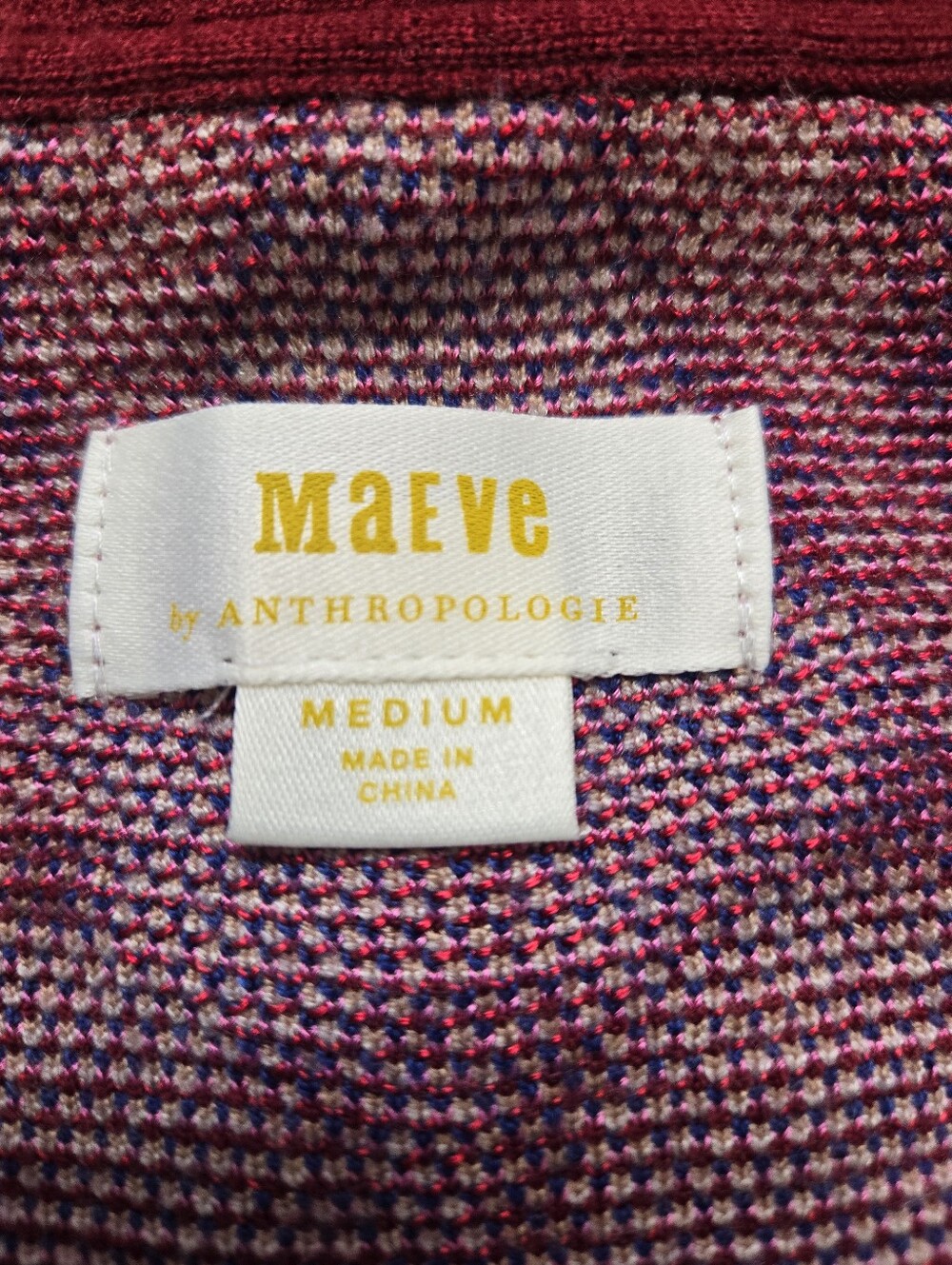 Maeve Anthropologie "Dera" Floral Knit Button-Front Sweater Vest. Size M - Picture 8 of 11
